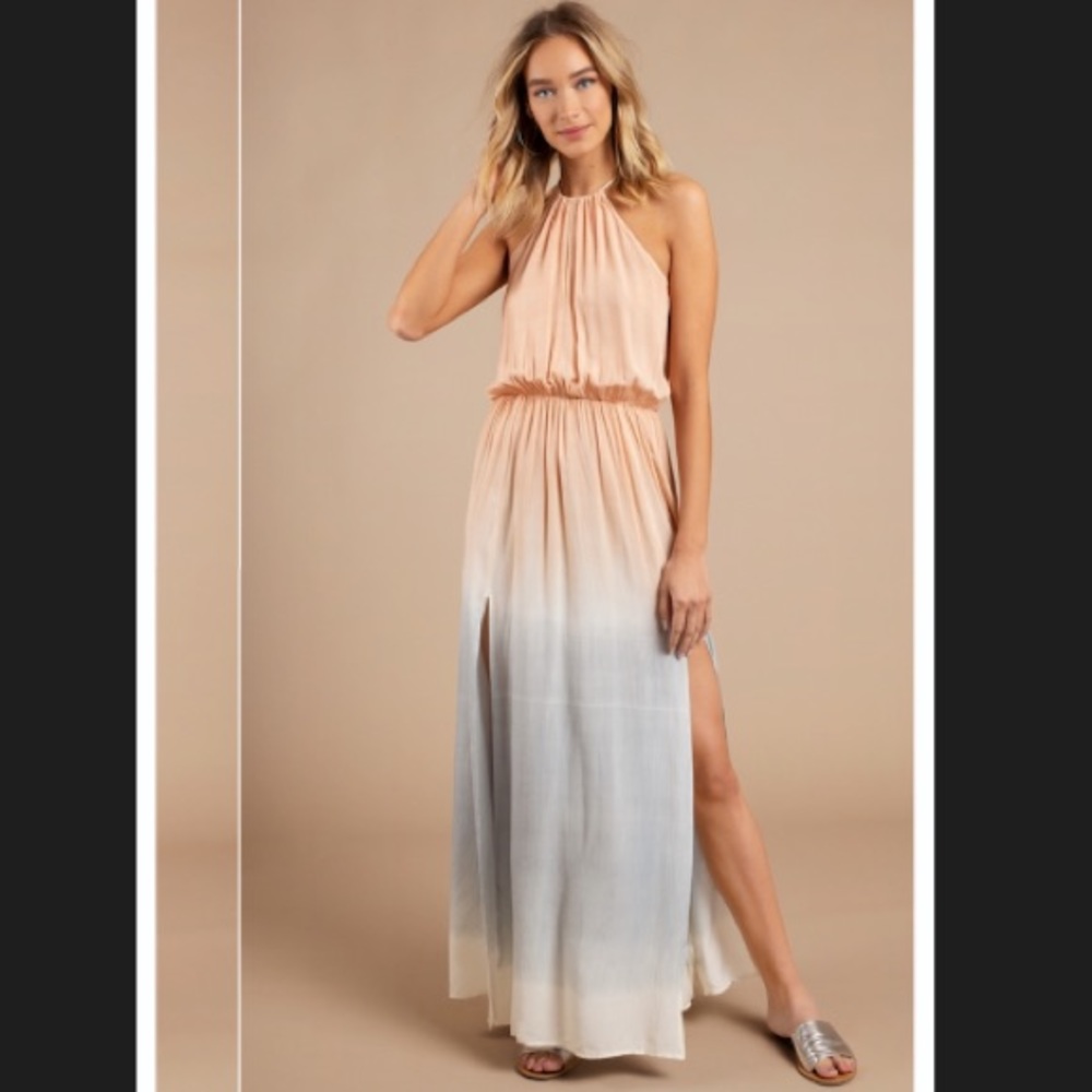 Angelica blush multi maxi dress